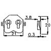 BC-2001 ボタン電池基板取付用ホルダー(金属フレーム)CR2032用 Comfortable Electronic(COMF) 06907262