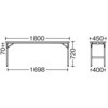 8185KB MK37 折りたたみテーブル 幕板なし・棚なし 1800W450D シルバーフレーム オカムラ(岡村製作所) 06923117