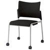 81R2DY FFW1 レーテ 4本脚キャスター付 肘無  背カバー付 ブラックシェル シルバーフレーム ナイロン双輪 オカムラ(岡村製作所) 06968915