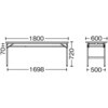 8186LX MK37 折りたたみテーブル 幕板なし・棚付 1800W600D ブラックフレーム オカムラ(岡村製作所) 06975346