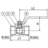 SBFS2-25 SBFS2型 ステンレス ボールバルブ SCS13A(SUS304相当) レデューストボア 600PSi フジトク 06982286