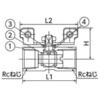 SBFS-T08 SBFS型 ステンレス ボールバルブ 蝶ハンドル SCS14A(SUS316相当) レデューストボア 600PSi フジトク 06984201
