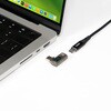 FUHA-CCD112FL USB-C延長アダプタ [USB-C オス-メス USB-C /映像 /充電 /転送 /8K /PD140W /USB4(40Gbps)] 水平L型 クリアブラック FUHA-CCD112FL [8K] フリーダム 07028538