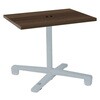 87AEFD MDA3 Livesミーティングテーブル 単柱脚天板フラップ/矩形 600×750×720 CU付 オカムラ(岡村製作所) 07049695