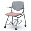 81S1HE FXW8 ルナ ネスティング 肘付 棚付 背パッド無 グレーシェル シルバーフレーム ナイロン双輪 オカムラ(岡村製作所) 07197088