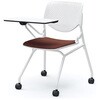 81S1AS FXW6 ルナ ネスティング 肘無 テーブル付 背パッド無 ホワイトシェル ホワイトフレーム ナイロン双輪 オカムラ(岡村製作所) 07206897