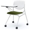 81S1AS FMV1 ルナ ネスティング 肘無 テーブル付 背パッド無 ホワイトシェル ホワイトフレーム ナイロン双輪 オカムラ(岡村製作所) 07207159