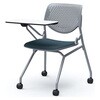 81S1BN FMV0 ルナ ネスティング 肘無 テーブル付 背パッド無 グレーシェル シルバーフレーム ナイロン双輪 オカムラ(岡村製作所) 07207168