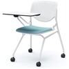 81S1AS FSG7 ルナ ネスティング 肘無 テーブル付 背パッド無 ホワイトシェル ホワイトフレーム ナイロン双輪 オカムラ(岡村製作所) 07210930