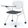 81S1AS FXW0 ルナ ネスティング 肘無 テーブル付 背パッド無 ホワイトシェル ホワイトフレーム ナイロン双輪 オカムラ(岡村製作所) 07210939