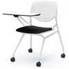 81S1AS FSF1 ルナ ネスティング 肘無 テーブル付 背パッド無 ホワイトシェル ホワイトフレーム ナイロン双輪 オカムラ(岡村製作所) 07219680