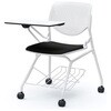 81S1GS FSF1 ルナ ネスティング 肘無 棚付テーブル付 背パッド無 ホワイトシェル ホワイトフレーム ナイロン双輪 オカムラ(岡村製作所) 07220328