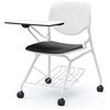 81S1GS FSG2 ルナ ネスティング 肘無 棚付テーブル付 背パッド無 ホワイトシェル ホワイトフレーム ナイロン双輪 オカムラ(岡村製作所) 07224485