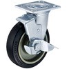 ハンマーキャスター 519BPS・重荷重用自在車(ゴム車) ストッパー付 ハンマーキャスター