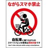 自転車ながらスマホ禁止標識 タテマグネット グリーンクロス