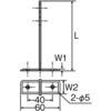 TPS-T30 パイプ用支持金具プレスT字脚 TRUSCO 08297037