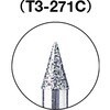 T3-271C ダイヤモンドバー(3mm軸) TRUSCO 08365856