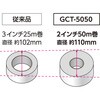 GCT-5050 TM クロス粘着テープ2インチ紙管 TRUSCO 60298747