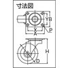 TYSG-75RH 箱台車用キャスターゴム車75mm TRUSCO 08419336