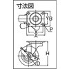TYSG-75RHS 箱台車用キャスターゴム車75mm TRUSCO 08419345