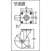 TYNRJ-100 プレス製ナイロンホイールゴム車自在 TRUSCO 08419467