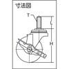 TYST-75NUS ねじ込み式キャスター(ウレタン車輪) TRUSCO 08420255