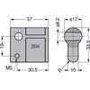 スイングハンドル用プロファイルシリンダー 211型 ポリアミド製プラグ LAMP(スガツネ)