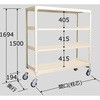 中量キャスターラック 40支柱タイプ MKSタイプ 扶桑金属工業