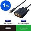 CAC-CDVI10BK2 USB Type-C - DVI 変換ケーブル ( USB-C プラグ to DVI-D プラグ ) 1920×1080 60Hz エレコム 08766610