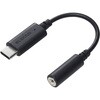 タイプCイヤホンジャック 3極 4極 変換 (USB-C to 3.5mmステレオミニジャック) DAC搭載 通話対応 エレコム