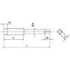 HL-HT #2 H 1B M2.5×0.45 インサートねじ用 ハンドタップ HL-HT ねじの種類：M 1本 オーエスジー(OSG