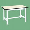 帯電防止マット張作業台 抗菌パールホワイト (DSK/耐荷重350kg/H740/固定式) サカエ