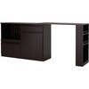 キッチンカウンター 拡張テーブル セット <ワイドタイプ 幅118cm> 萩原