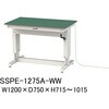軽量作業台/導電性ゴムマット+アース付き_ワークテーブル昇降タイプH715～H1015 山金工業