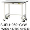 軽量作業台/耐荷重150kg_ワンタッチ移動式_RoHS2指令対応塩ビシート天板_ワークテーブル150シリーズ 山金工業