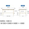 SWRA-1590-II yʍƑ/ω׏d200kg_H600`900_rV[gV_[Ne[u300V[Y RH 09335593