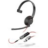 Poly Blackwire 5210 Mono USB-C +C/A【片耳、ノイズキャンセルマイク、USB-A/C両方に対応】 HP(日本ヒューレット・パッカード)
