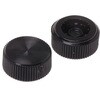 つまみノブ RS PRO ローレット加工， M3 直径:10mm 黒 RS PRO