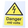 763-1557 RS PRO �댯�x�����x�� Danger 440 Volts �p��A�t�����X��� PP�d���v���X�`�b�N ��/�� �d�C �T�C�� RS PRO 09861130