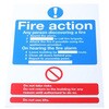 消防標識 RS PRO Fire Action Instructions プラスチック 青/赤/白 サイン RS PRO