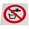 857-8646 RS PRO 禁止標識「Not Drinking Water (飲めません)」 プラスチック製 黒/赤/白 RS PRO 09878070