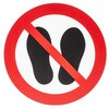 RS PRO 禁止標識「Do Not Walk or Stand Here (立ち止まり禁止)」 プラスチック製 黒/赤/白 RS PRO