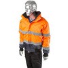 RS PRO Hi Visボマージャケット 男性用 オレンジ RS PRO