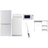 【家電セット】5点セット (6kg洗濯機 106L冷蔵庫 電子レンジ スティッククリーナー レンジラック) YAMAZEN(山善)