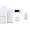 【家電セット】5点セット (6kg洗濯機 157L冷蔵庫 電子レンジ 炊飯器 温調ケトル) YAMAZEN(山善)