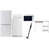 【家電セット】5点セット (6kg洗濯機 106L冷蔵庫 オーブンレンジ 軽量クリーナー レンジラック) YAMAZEN(山善)