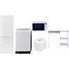 【家電セット】5点セット (8kg洗濯機 173L冷蔵庫 オーブンレンジ 炊飯器 レンジラック) YAMAZEN(山善)