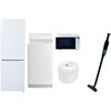 【家電セット】5点セット (6kg洗濯機 157L冷蔵庫 オーブンレンジ 炊飯器 軽量クリーナー) YAMAZEN(山善)