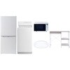 【家電セット】5点セット (6kg洗濯機 106L冷蔵庫 オーブンレンジ シーリングライト レンジラック) YAMAZEN(山善)
