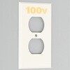 V41N-100 コンセント用プレート 平刃形15A・20A複式用 アメリカン電機 10383387